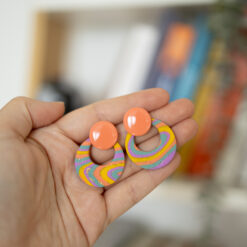 Kolczyki kolorowe koła