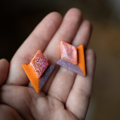 Kolczyki trójkąty holo