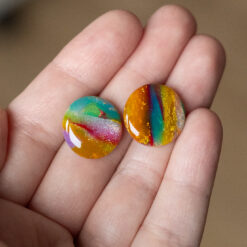 Kolczyki sztyfty kółka organic