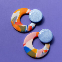 Kolczyki kolorowe koła